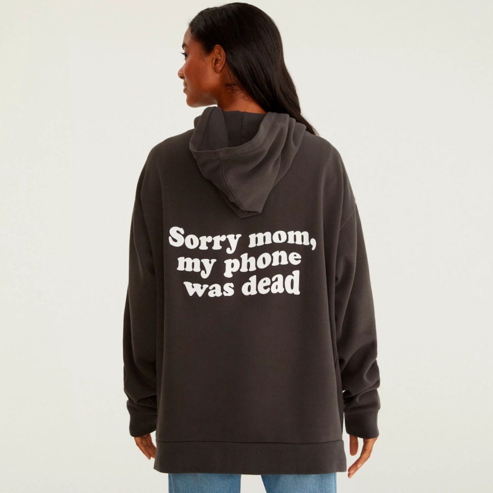 Sorry Mom My Phone Was Dead Graphic Hoodie for Women and Men